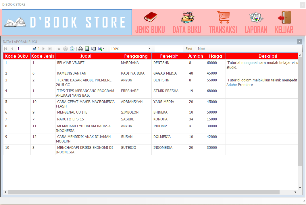 program vb.net aplikasi penjualan dan pembelian toko buku